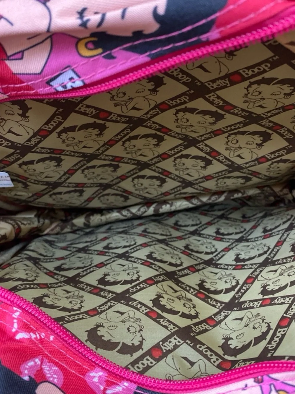 Betty Boop Hot Pink Backpack with Bow Accent